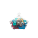 Acrylic date from Al Saif / ideal for presenting dates and nuts elegantly on special occasions / high-quality materials that add an elegant touch to your table - small - second shape