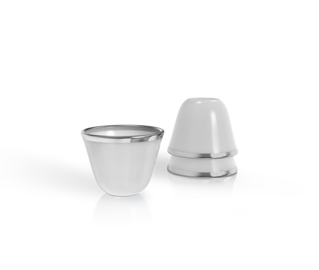 Korean coffee cup set from Al Saif, 12 pieces - silver