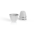 Korean coffee cup set from Al Saif, 12 pieces - silver
