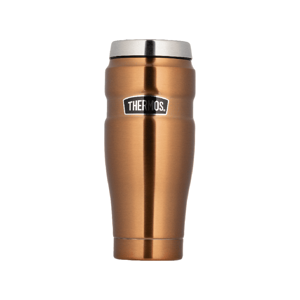 Thermos Steel Thermal Flask for Coffee and Tea / Made to maintain the temperature of drinks for long hours, Capacity 470 ml - Gold