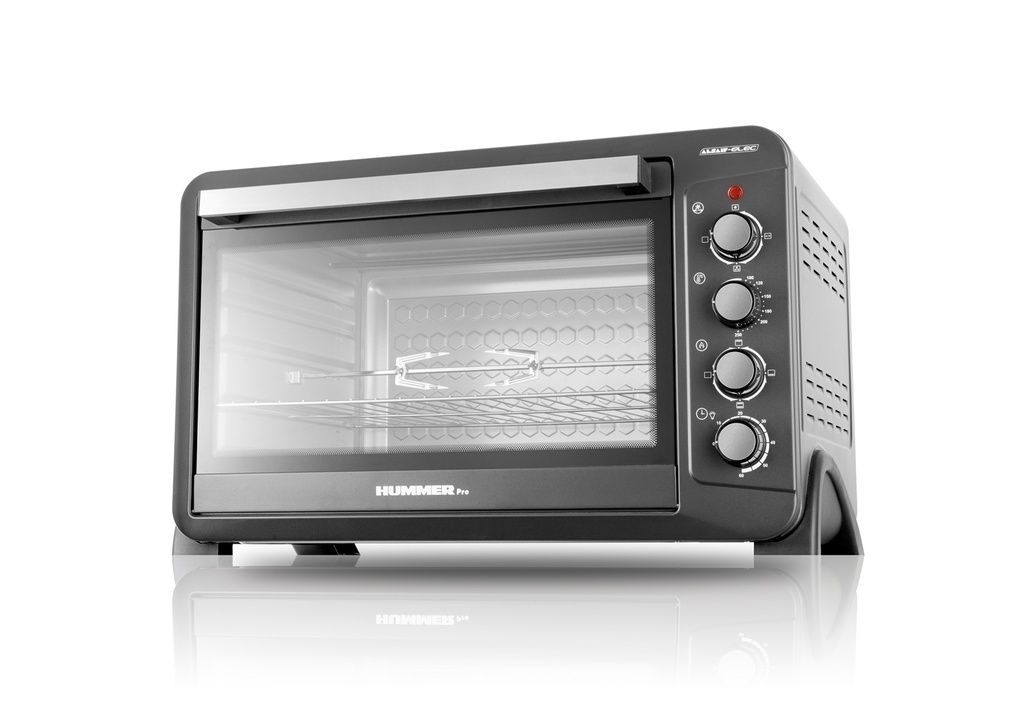 Hummer Pro oven, capacity 60 liters, 2000 watts, matte gray color, suitable for large uses and commercial kitchens
