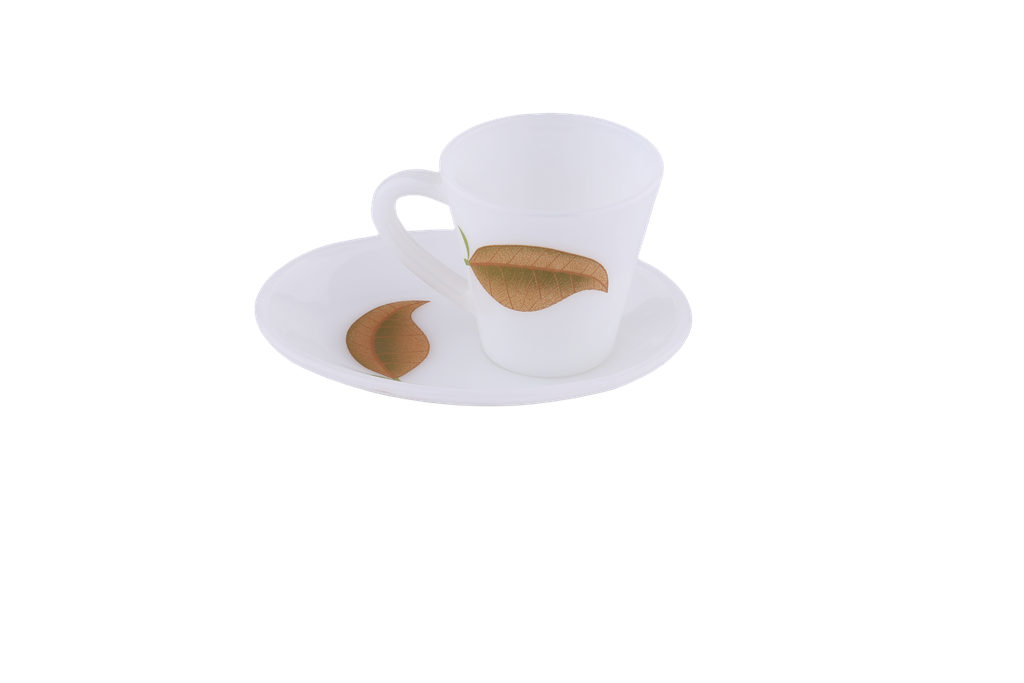 A set of Turkish coffee cups of 12 pieces with serving plates from Al Saif - small - third pattern