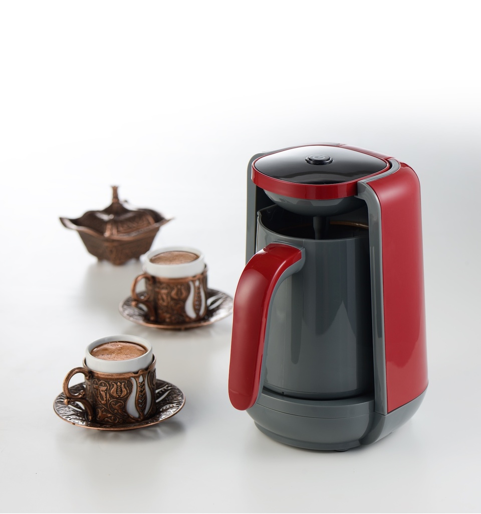 Turkish coffee maker 480 watts/250 ml - red/grey