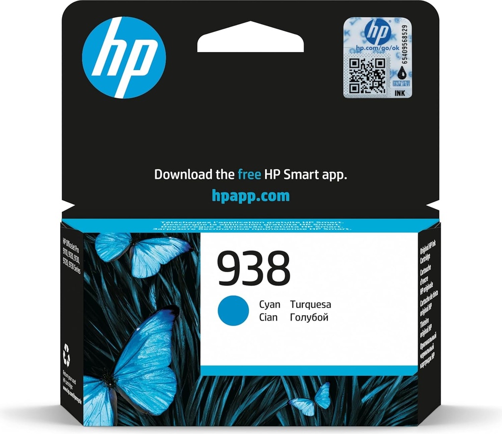 حبر HP 938 TRI CYAN لـ AI 9720، 9730، 4S6X5PE