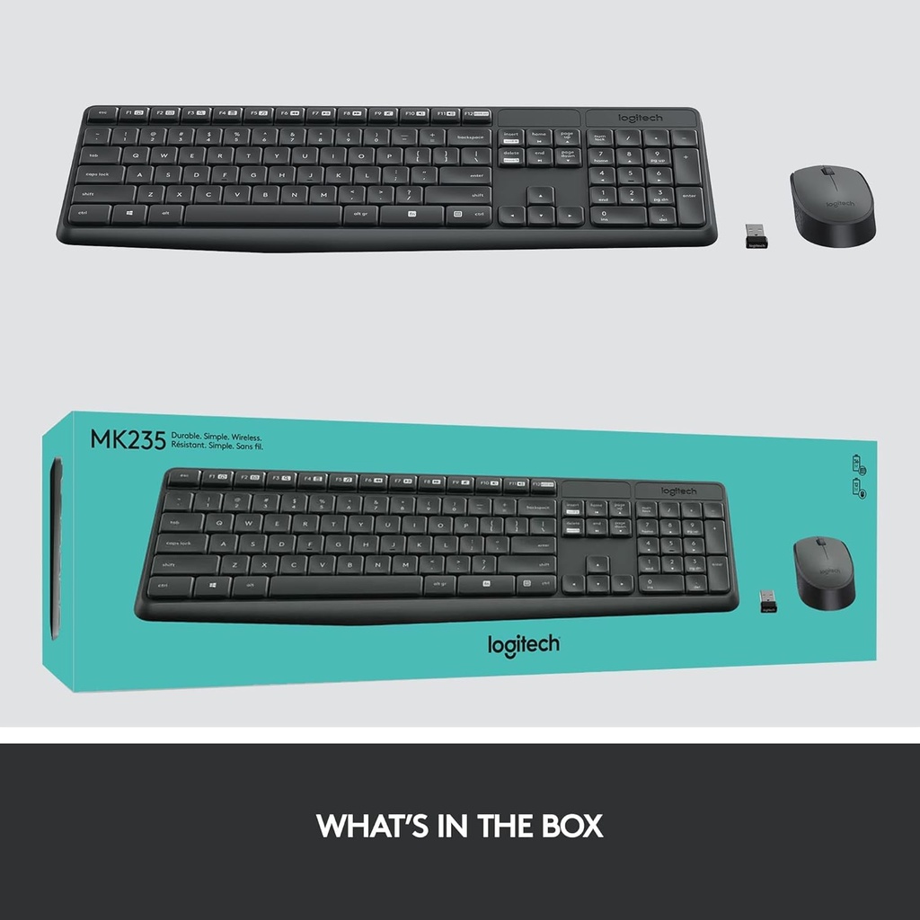 LOGITECH KEYBOARD  DESKTOP MK235 MOUSE & KB BK