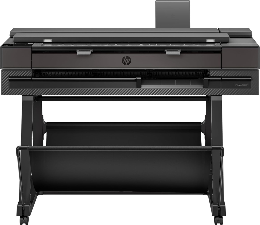 PLOTTER  HP DESIGNJET MFP T850  36'' 2Y9H2A - HP طابعة ديزاين جيت T850 36 انش (2Y9H2A) متعددة الوظائف بتنسيق كبير ومسح ضوئي تحميل امامي، معيار A4-A0، 90 طباعة A0/ساعة، واي فاي، ايثرنت، ، HP كليك، اسود