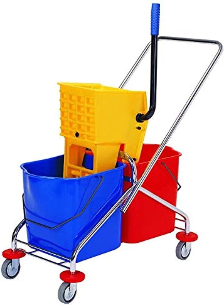 Two buckets with a juicer