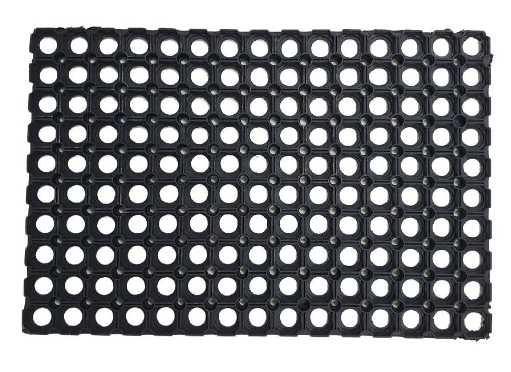 Perforated plastic door mat