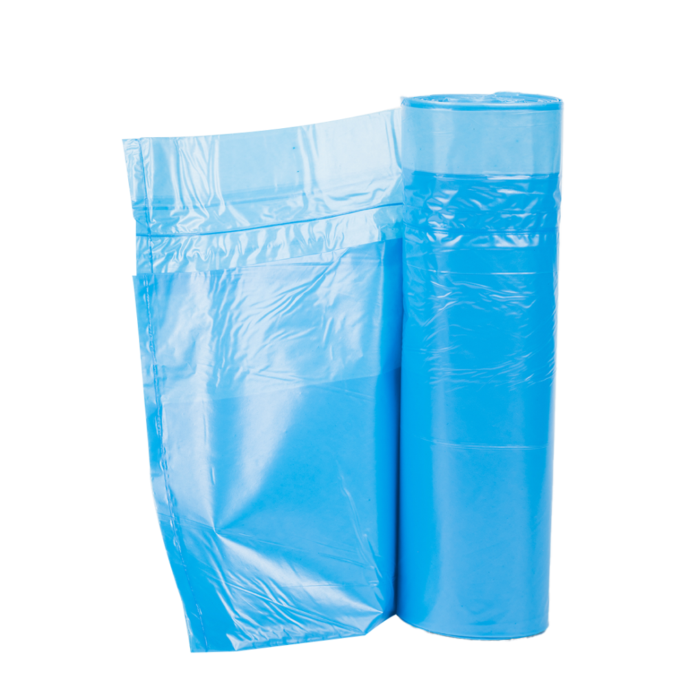 Garbage bags, 10 gallons, blue - 17 pieces