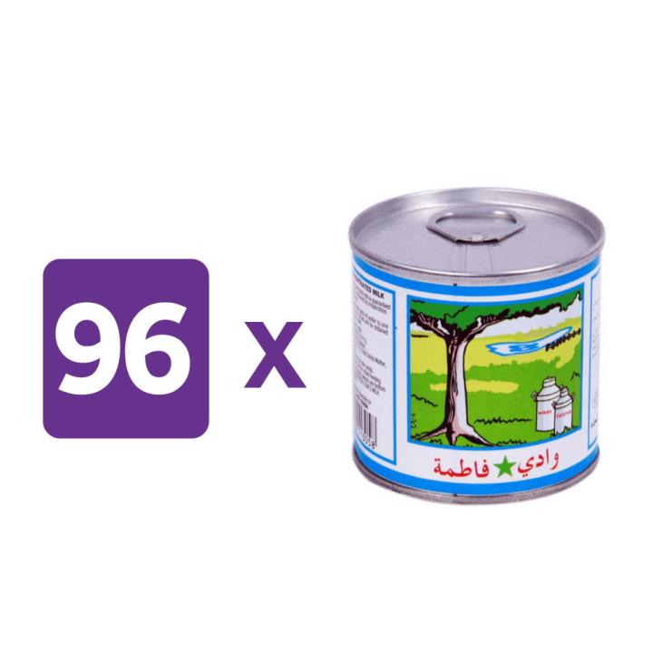 وادي فاطمة حليب مركز كامل الدسم 170 غرام - كرتون 96 علبة