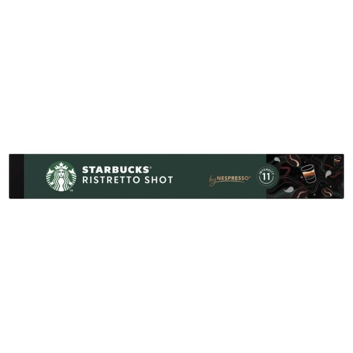 Starbucks Ristretto Shot Coffee Capsules - Compatible with Nespresso Machines - 10 Capsules - Imported