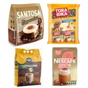 مجموعة الكابتشينو المنوعة غير المحلاة ( سانتوسا كابوتشينو بدون سكر - 15 جم 20 ظرف ) + ( كابوتشينو كاميل بدون سكر مضاف 12.5 جرام - 20 ظرف ) + ( نسكافيه كابتشينو غير محلى - 7 أكياس ) + ( توربيكا كابوتشي