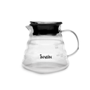 سيرفر قهوة v60 زجاجي من INVEIN | مموج مع غطاء 02 سعة 600 مل