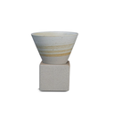 كوب قهوة سيراميك | كوب قهوة مختصة دائري سعة 200 مل ابيض مموج