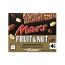 مارس تريبل تريت بار - فواكه ، مكسرات وشوكولاته - غنية بالالياف - مجموعة 4 حبات - 128 جم - مستورد