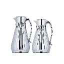 طقم ترمس عزة للقهوة والشاي قطعتين من السيف سعة 1.0/0.7 لتر / تصميم أنيق يناسب جميع الأذواق / مصنوع للحفاظ على حرارة - كروم