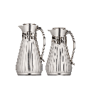 طقم ترمس عزة للقهوة والشاي قطعتين من السيف سعة 1.0/0.7 لتر / تصميم أنيق يناسب جميع الأذواق / مصنوع للحفاظ على حرارة - نيكل مطفي