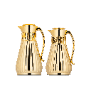 طقم ترمس عزة للقهوة والشاي قطعتين من السيف سعة 1.0/0.7 لتر / تصميم أنيق يناسب جميع الأذواق / مصنوع للحفاظ على حرارة - ذهبي