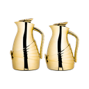 طقم ترمس مياس للقهوة وشاي قطعتين من السيف / تصميم أنيق يناسب جميع الأذواق / مصنوع للحفاظ على حرارة المشروبات لساعات طويلة - ذهبي - 0.7/1.0 لتر