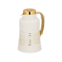 ترمس قهوة او شاي من ديفا / تصميم أنيق يناسب جميع الأذواق سعه 1 لتر - عاجي/ذهبي