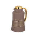 ترمس قهوة او شاي من ديفا / تصميم أنيق يناسب جميع الأذواق سعه 1 لتر - بني/ذهبي