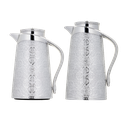 طقم ترمس زينة للقهوة والشاي قطعتين من السيف سعة 1.0/0.7 لتر / تصميم أنيق يناسب جميع الأذواق / مصنوع للحفاظ على حرارة - كروم