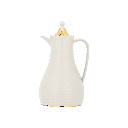 ترمس قهوة او شاي من ديفا / تصميم أنيق يناسب جميع الأذواق سعه 1 لتر - عاجي/ذهبي