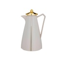 ترمس قهوة او شاي من ديفا / تصميم أنيق يناسب جميع الأذواق سعه 1 لتر - عاجي/ذهبي