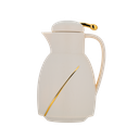 ترمس قهوة او شاي من ديفا / تصميم أنيق يناسب جميع الأذواق سعه 1 لتر - عاجي/ذهبي