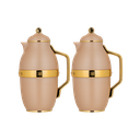 طقم ترمس قهوة وشاي من قطعتين من ديفا / تصميم أنيق يناسب جميع الأذواق سعه 0.7/1.0 لتر  - لحمى مذهب