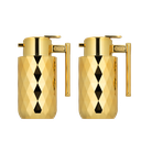 طقم ترمس للقهوة وشاي قطعتين من السيف / تصميم أنيق يناسب جميع الأذواق / مصنوع للحفاظ على حرارة المشروبات لساعات طويلة / مثالي للاستخدام اليومي في المنزل أو المكتب / متعدد الالوان - ذهبي