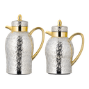 طقم عتيقة للقهوة وشاي قطعتين من السيف / تصميم أنيق يناسب جميع الأذواق / مصنوع للحفاظ على حرارة المشروبات لساعات طويلة / مثالي للاستخدام اليومي في المنزل أو المكتب / متعدد الالوان - نيكل/ذهبي