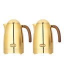 طقم ندى للقهوة وشاي قطعتين من السيف / تصميم أنيق يناسب جميع الأذواق / مصنوع للحفاظ على حرارة المشروبات لساعات طويلة - ذهبي