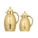 طقم لمسة للقهوة وشاي قطعتين من السيف / تصميم أنيق يناسب جميع الأذواق / مصنوع للحفاظ على حرارة المشروبات لساعات طويلة / مثالي للاستخدام اليومي في المنزل أو المكتب / متعدد الالوان - ذهبي