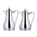 طقم ترمس شدن للقهوة وشاي قطعتين من السيف سعة 1.0/0.7 لتر / تصميم أنيق يناسب جميع الأذواق / مصنوع للحفاظ على حرارة المشروبات لساعات طويلة - 1.0/0.75 لتر - كروم