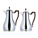 طقم ترمس شدن للقهوة وشاي قطعتين من السيف سعة 1.0/0.7 لتر / تصميم أنيق يناسب جميع الأذواق / مصنوع للحفاظ على حرارة المشروبات لساعات طويلة - 1.0/0.75 لتر - كروم خشبي