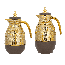 طقم ميرا للقهوة وشاي قطعتين من السيف / تصميم أنيق يناسب جميع الأذواق / مصنوع للحفاظ على حرارة المشروبات لساعات طويلة / مثالي للاستخدام اليومي في المنزل أو المكتب / متعدد الالوان - بني/ذهبي