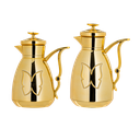 طقم تولين للقهوة وشاي قطعتين من السيف / تصميم أنيق يناسب جميع الأذواق / مصنوع للحفاظ على حرارة المشروبات لساعات طويلة / مثالي للاستخدام اليومي في المنزل أو المكتب / متعدد الالوان - ذهبي