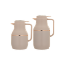 طقم لوسيا للقهوة وشاي قطعتين من السيف / تصميم أنيق يناسب جميع الأذواق / مصنوع للحفاظ على حرارة المشروبات لساعات طويلة / مثالي للاستخدام اليومي في المنزل أو المكتب / متعدد الالوان - بني/ذهبي