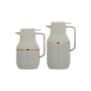 طقم لوسيا للقهوة وشاي قطعتين من السيف / تصميم أنيق يناسب جميع الأذواق / مصنوع للحفاظ على حرارة المشروبات لساعات طويلة / مثالي للاستخدام اليومي في المنزل أو المكتب / متعدد الالوان - رمادي/ذهبي