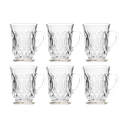 طقم كاسات شاي 6 قطع من السيف شفاف - الشكل الرابع