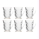 طقم كاسات شاي 6 قطع من السيف شفاف - الشكل الثاني