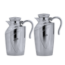 طقم هناي للقهوة وشاي قطعتين من السيف / تصميم أنيق يناسب جميع الأذواق / مصنوع للحفاظ على حرارة المشروبات لساعات طويلة / مثالي للاستخدام اليومي في المنزل أو المكتب / متعدد الالوان - كروم