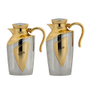 طقم هناي للقهوة وشاي قطعتين من السيف / تصميم أنيق يناسب جميع الأذواق / مصنوع للحفاظ على حرارة المشروبات لساعات طويلة / مثالي للاستخدام اليومي في المنزل أو المكتب / متعدد الالوان - ذهبي