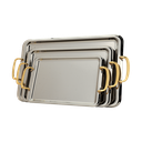 طقم طوفرية من السيف – 3 قطع / تصميم كلاسيكي بلون نيكل ذهبي / مثالي لتقديم القهوة والحلويات والضيافة بأسلوب عملي وراقي / مناسب للاستخدام اليومي والمناسبات الخاصة