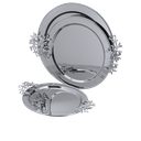 طقم طوفرية دائري من السيف – 3 قطع / تصميم كلاسيكي بلون كروم / مثالي لتقديم القهوة والحلويات والضيافة بأسلوب عملي وراقي / مناسب للاستخدام اليومي والمناسبات الخاصة