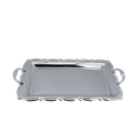 طقم طوفرية مستطيل من السيف – 3 قطع / تصميم كلاسيكي بلون كروم / مثالي لتقديم القهوة والحلويات والضيافة بأسلوب عملي وراقي / مناسب للاستخدام اليومي والمناسبات الخاصة