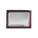 طقم طوفريه مستطيل من السيف – 2 قطعة / تصميم دائري أنيق بلون نيكل ذهبي جذاب / مثالي لتقديم القهوة والضيافة بطريقة راقية / خامات عالية الجودة تضيف لمسة فخمة للمناسبات والمجالس