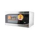 ميكروويف كهربائي من السيف / طهي الوزن التلقائي & إذابة تلقائية، تحكم (عربي-إنجليزي)، 5 مستويات للطاقة، مؤقت 99 دقيقة مع رنين الجرس / سعة 25 لتر / 1400 واط / اللون: ستانلس ستيل