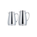 طقم ترمس هاندا للقهوة وشاي قطعتين من السيف سعة 1.0/0.7 لتر / تصميم أنيق يناسب جميع الأذواق / مصنوع للحفاظ على حرارة المشروبات لساعات طويلة - 1.0/0.75 لتر - كروم